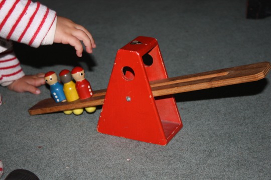 This old wooden see-saw was a great hit with the wee man at Christmas